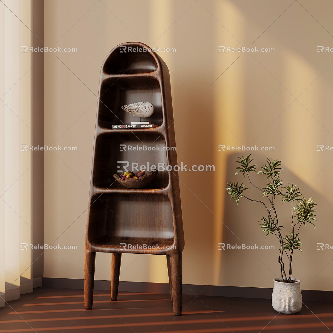 09 Storage Cabinet Quiet Antique Storage Rack 3d model