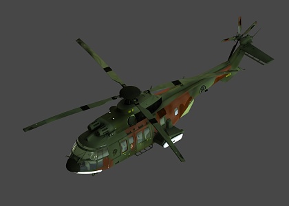 Military Helicopter 3d model