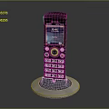 Sleek Cordless Electronic Phone With Digital Display Keypad And Charging Base