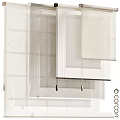 Modern Sheer Layered Curtain Design In Beige For Light Filtering Window Treatment