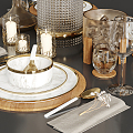 Modern Tableware Tableware Combination 3d model