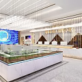 Modern Luxury Real Estate Sales Office With Property Sand Table And Elegant Reception Area