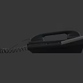 Digital Corded Telephone With Green Screen Display And Keypad Design