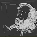 Futuristic Mechanical Recliner With Metallic Frame Ergonomic Design And Control Panels