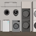 Various Types Of Washing Machines Including Wall Mounted And Upright White Gray Designs