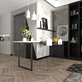 Modern Living And Dining Room Interior Featuring Grey Sofa Coffee Table Open Space And Windows