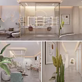 Modern Beauty Salon Interior With Styling Chairs Mirrors Green Plants And Comfortable Seating