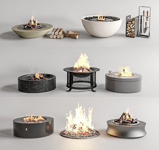 modern stove outdoor campfire brazier 3d model