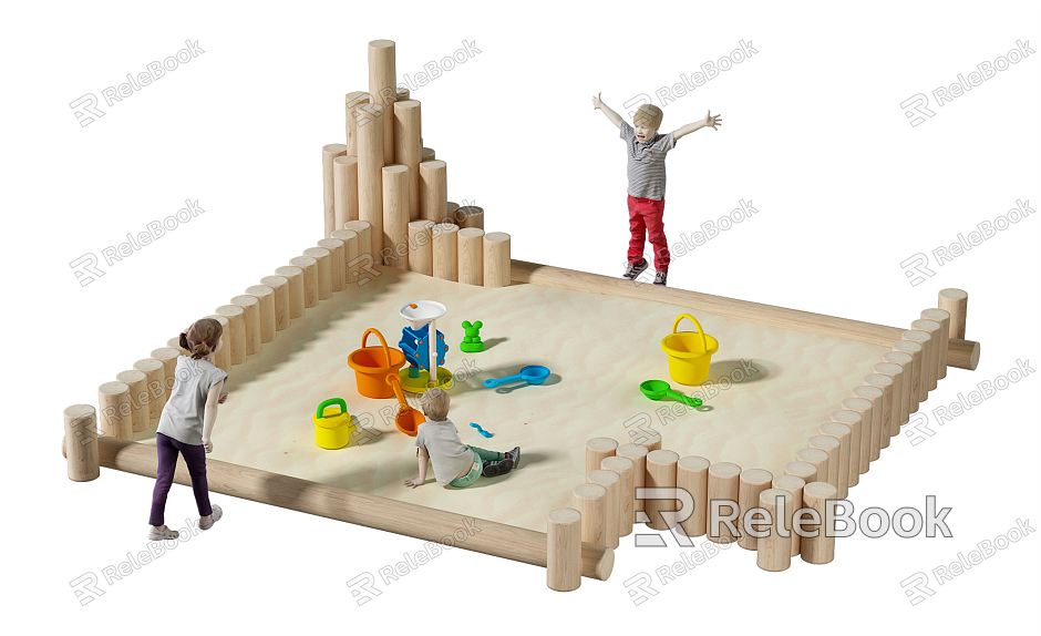 Modern sandpit children's sandpit toy playground model