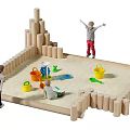 Modern sandpit children'sandpit toy playground 3d model
