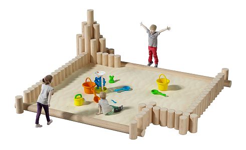 Modern sandpit children'sandpit toy playground 3d model