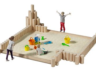 Modern sandpit children'sandpit toy playground 3d model