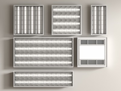 Grille lamp embedded grille lamp 3d model