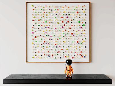 Dopamine Abstract Color Cartoon Children's Pendant Combination Three-dimensional Wall Decoration Hanging Painting model