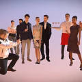People In Different Attires Posing Together For Photo At Social Event