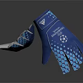 Adidas Champions League Blue Football Goalkeeper Gloves With Polka Dot Pattern