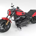 Modern Red and Black Motorcycle With Sleek Seat Black Wheels And Headlight