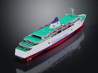 Modern cruise ship giant cruise ship 3d model