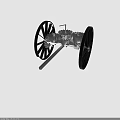 Detailed Vintage Mechanical Device With Metal Gears Wheels And Axle