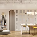 Modern Clothing Store Interior With Display Racks Mirrors And Comfortable Seating Area