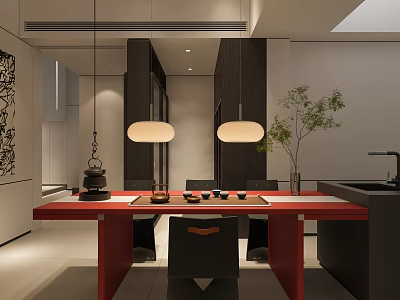 Modern Basement Interior Design With Seating Area Lighting And Decorative Elements 3d model