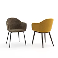 Modern Fabric Office Chair in Brown Yellow Burgundy Gray with Metal Legs and Swivel Base