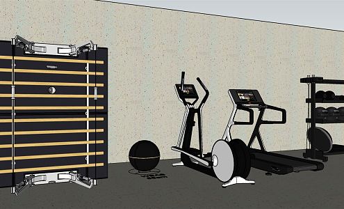 Modern Fitness Equipment Sports Equipment 3d model