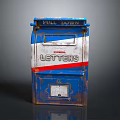Vintage Express Letter Mailbox In Blue White Red With Letters Label And Rustic Finish