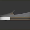 Slip On Gray Shoes With White Sole Orange And Black Stripes