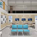 Modern Eyewear Store Interior With Eyeglasses Display Shelves Counter And Fitting Tables