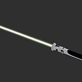 Futuristic Lightsaber Weapon With Glowing Blade And Silver Metallic Hilt