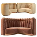 Modern Tufted Sofas In Beige And Brown For Contemporary Interior Design 3d model