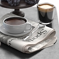 Modern coffee coffee ornaments 3d model