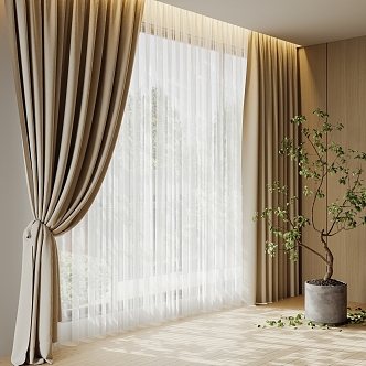 Curtain Fabric Curtain 3d model