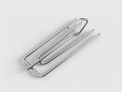 Stainless Steel Curtain Accessories With Modern Silver Finish For Durable Window Curtain Installation 3d model