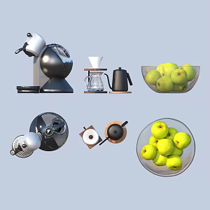 Food kitchen utensils 3d model