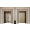Luxury Elevator Design With Marble Frame And Polished Brass Door In Elegant Building Interior