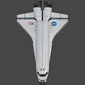 Space Shuttle With Silver And Black Exterior Aerodynamic Design Wings And Tail