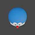 Popular Game Movie Character Doraemon With Blue Body White Belly Red Nose Bell Collar