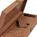 Domino Game Set With Wooden And Black Storage Boxes For Classic Tabletop Entertainment