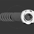 High Quality Metal Screw With Threaded Design And Slotted Head For Hardware Tools 3d model