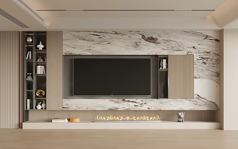 TV background wall 3d model
