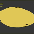Cartoon Scene Of Round Fortress With Green Grass Pathway And White Circular Wall Entrance
