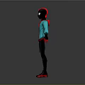 Three 3D SpiderMan Character Models With Different Costumes And Poses