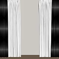 Modern Double Layer Curtains With Gray Blackout And White Sheer For Home Window Decor