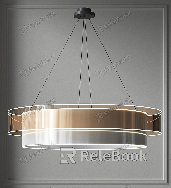 Modern chandelier creative ring glass chandelier home decoration chandelier main lamp luminaire model