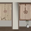 Traditional Decorative Doors With Wooden Frames Plum Blossom And Circular Patterns In Interior