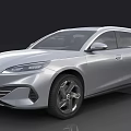 Silver Station Wagon Car Featuring Sleek Modern Exterior And Alloy Wheels