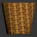 Handmade Woven Storage Basket With Cylindrical Shape And Natural Wicker Material For Home Living