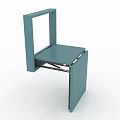Modern support frame folding stool hardware 3d model